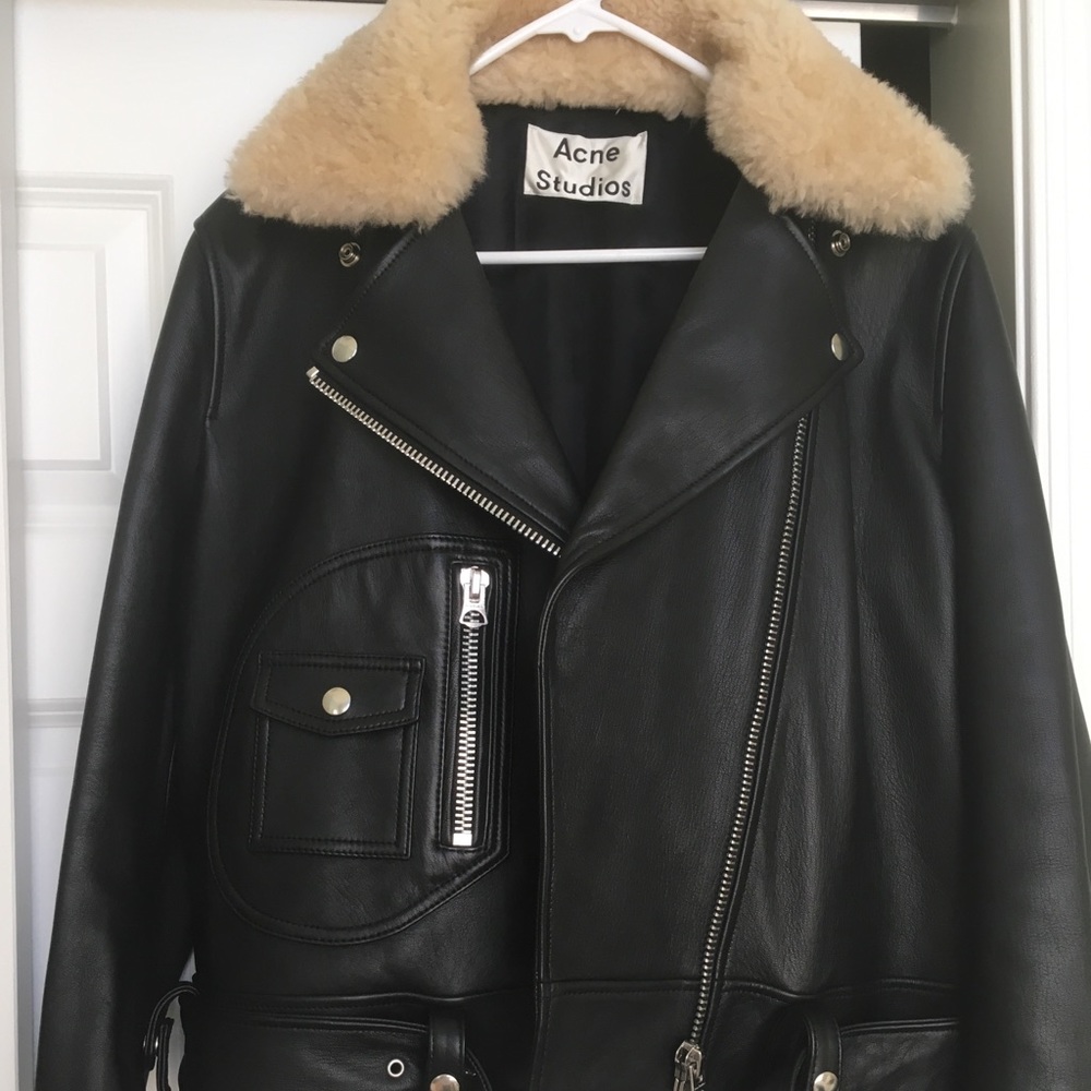 New with tags ACNE leather jacket size 34/36